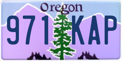 OR license plate 971KAP