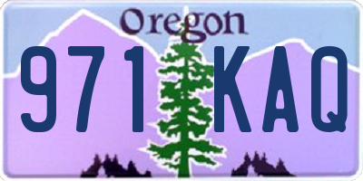 OR license plate 971KAQ