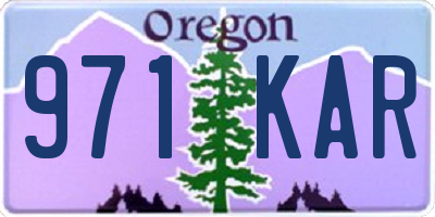 OR license plate 971KAR