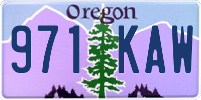 OR license plate 971KAW
