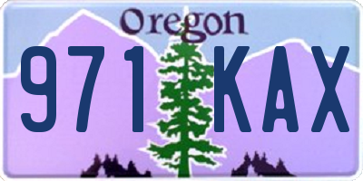 OR license plate 971KAX
