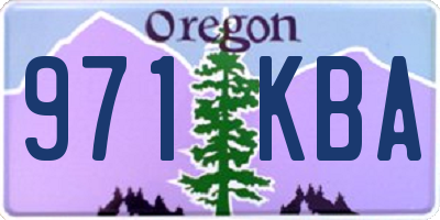 OR license plate 971KBA