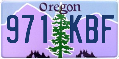 OR license plate 971KBF