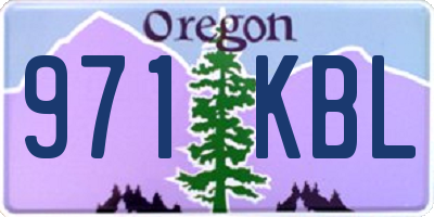 OR license plate 971KBL
