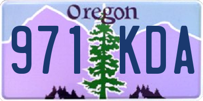 OR license plate 971KDA