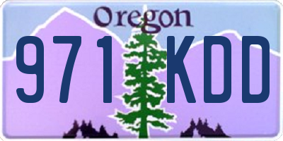OR license plate 971KDD