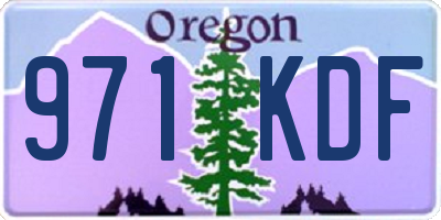 OR license plate 971KDF