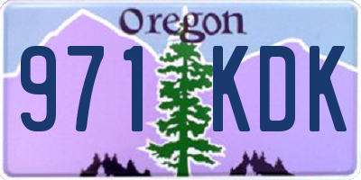 OR license plate 971KDK