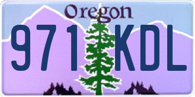 OR license plate 971KDL