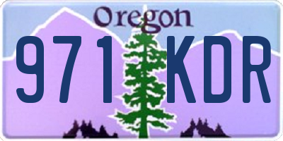 OR license plate 971KDR