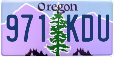 OR license plate 971KDU