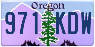 OR license plate 971KDW
