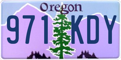 OR license plate 971KDY