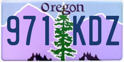 OR license plate 971KDZ
