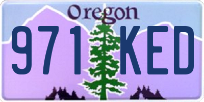 OR license plate 971KED
