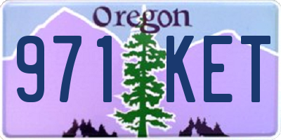 OR license plate 971KET