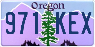 OR license plate 971KEX