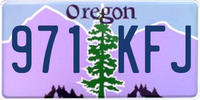 OR license plate 971KFJ