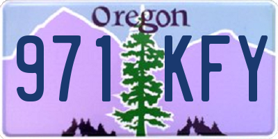 OR license plate 971KFY