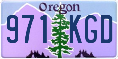 OR license plate 971KGD