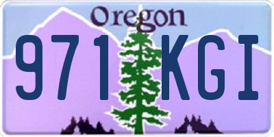 OR license plate 971KGI