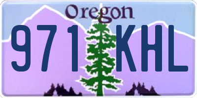 OR license plate 971KHL