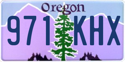 OR license plate 971KHX
