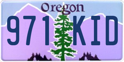 OR license plate 971KID