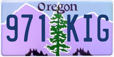 OR license plate 971KIG