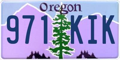 OR license plate 971KIK