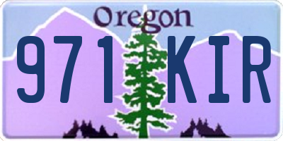 OR license plate 971KIR