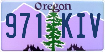 OR license plate 971KIV