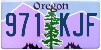 OR license plate 971KJF