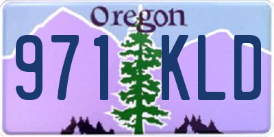 OR license plate 971KLD