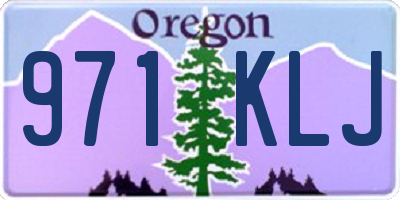 OR license plate 971KLJ