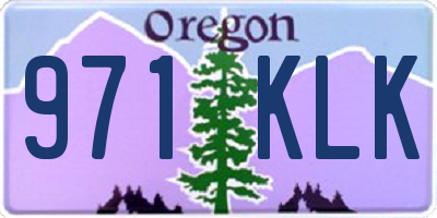 OR license plate 971KLK