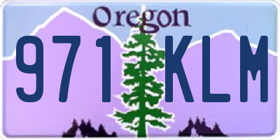 OR license plate 971KLM