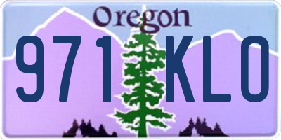 OR license plate 971KLO