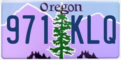 OR license plate 971KLQ