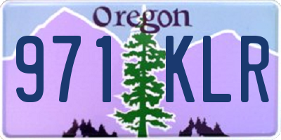 OR license plate 971KLR