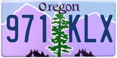 OR license plate 971KLX