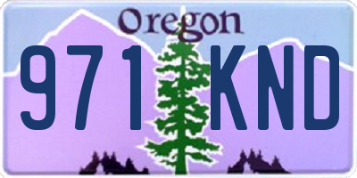 OR license plate 971KND