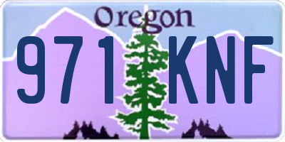 OR license plate 971KNF