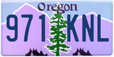 OR license plate 971KNL