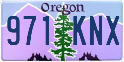 OR license plate 971KNX