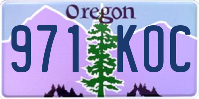 OR license plate 971KOC