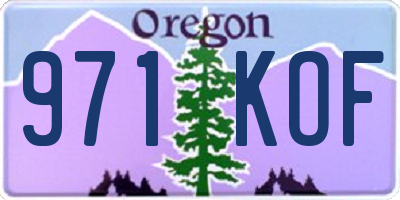 OR license plate 971KOF