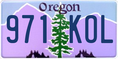 OR license plate 971KOL