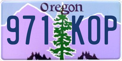 OR license plate 971KOP