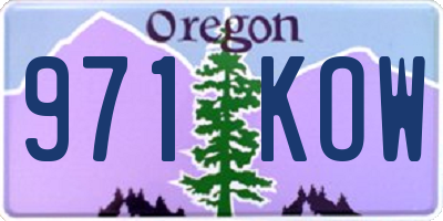 OR license plate 971KOW
